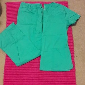 Green blue scrubs
